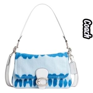 NWT Coach Blue Shoulder Bag Soft Tabby 26 Sliver Hardware Crossbody